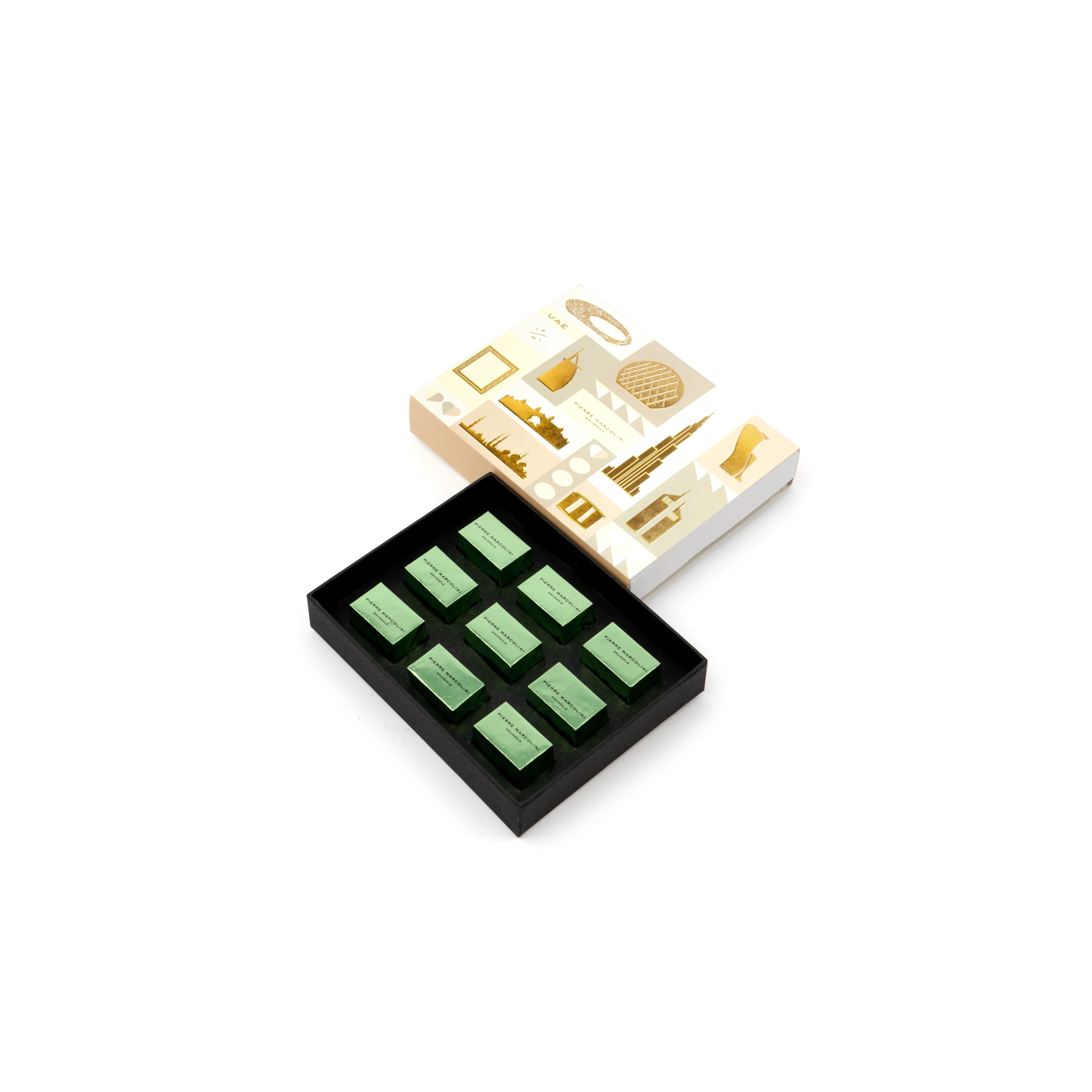 Box Of 9 Petit Bonheur Dubai Pistachio